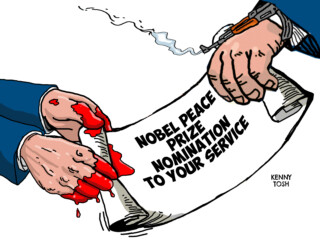 A-bloody-hand-nominating-a-gun-supplier-as-a-peace-prize-nominee
